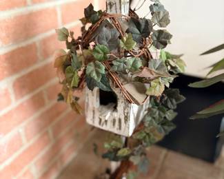 Cottagecore bird house plant