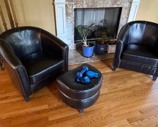 Chair and footrest set
