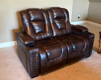 Reclining Leather Couch 