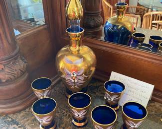 Murano glass aperitif set