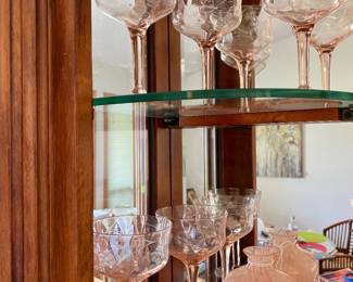 Delicate pink glass