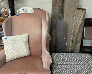 Velour Chairs & Storage Ottomans 