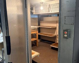 large 4 door walk in cooler back & interior
