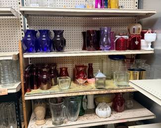 assortment of vases