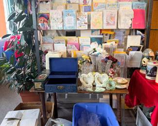vases, cards, florist supplies
