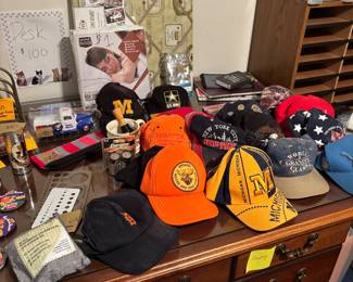 vintage hats, vintage buttons