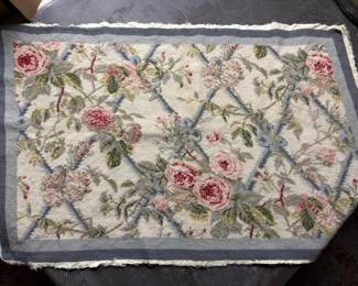 191 floralneedlepointtapestrypanelinthe
