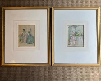 074 pairofframedvictorianstyleembroider