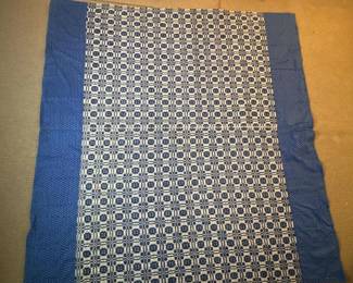 159 vintageblueandwhitetexturedwovenco