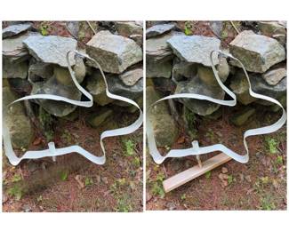 037 setofmetalrabbitgardenartsculpture