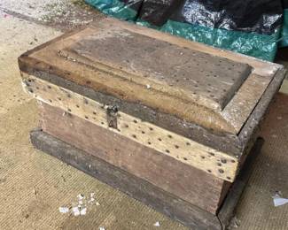 223 antiquewoodenchestfilledwithassorte