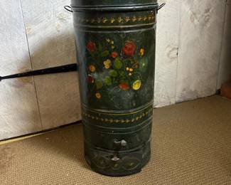 141 vintagepaintedmetalfloursifterbinw
