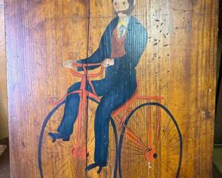 182 folkartpaintedwoodpanelwithmanon