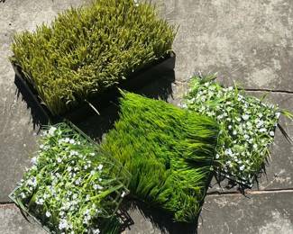 077 assortedartificialgrassandfloralmat