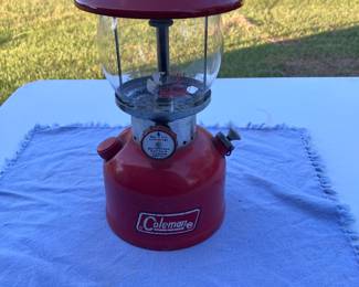 Red Colman lamp
