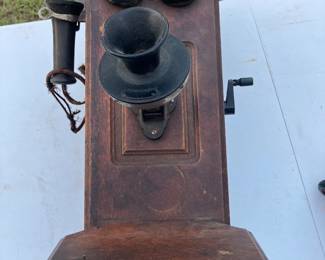 Oak wall phone