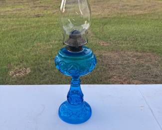 Blue oil lamp