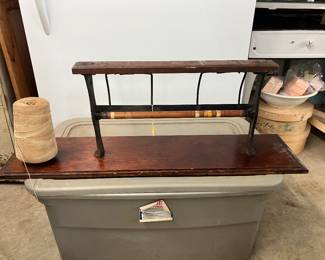 Vintage paper cutter with tie string 