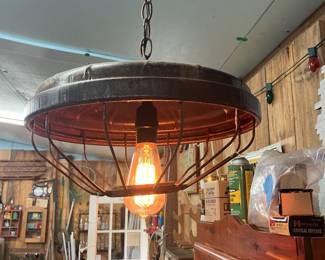 Repurposed chicken feeder light 