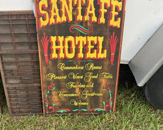 Hand painted wood sign 