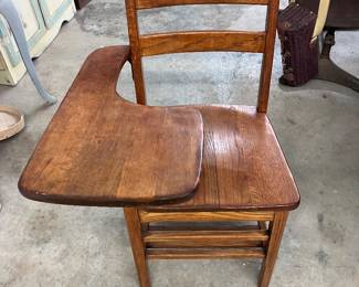 Wood school desk 