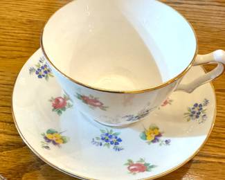 Mixed European Fine Bone China Teacup & Saucer Collection — Royal Grafton England, Schumann Arzberg Germany, Crown Staffordshire England & Switzerland