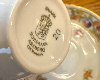 Mixed European Fine Bone China Teacup & Saucer Collection — Royal Grafton England, Schumann Arzberg Germany, Crown Staffordshire England & Switzerland