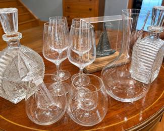 Crystal & Cut Glass Barware Collection with Decanters, Wine Glasses & Carafe