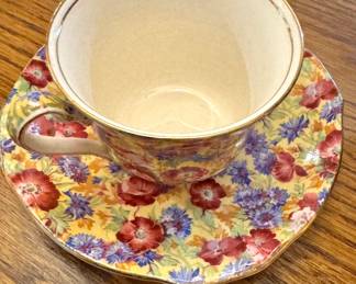 Royalty Winton Chintz Floral Teacup & Saucer, England