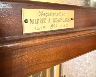 Sligh Triple-Chime Grandfather Clock with Moon Phase Dial, Registered 1994