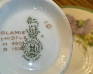 Royal Doulton Glamis Thistle Bone China Teacup & Saucer H4602, EnglandMixed European Fine Bone China Teacup & Saucer Collection — Royal Grafton England, Schumann Arzberg Germany, Crown Staffordshire England & Switzerland