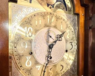 Sligh Triple-Chime Grandfather Clock with Moon Phase Dial, Registered 1994