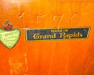 Imperial Grand Rapids Inlaid Mahogany Half-Moon Cabinet