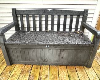 Keter Outdoor Patio Storage Bench with Lift-Top Deck Box