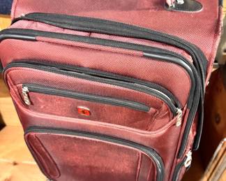 Wenger SwissGear Burgundy Rolling Carry-On Luggage / Expandable Travel Suitcase