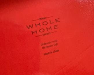 Whole Home Red Square Stoneware Dinner Plates