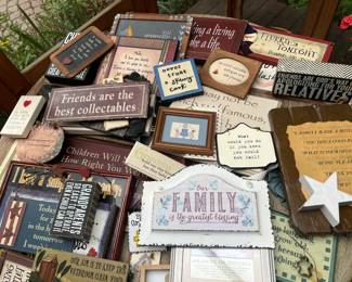 Wooden signs, word art, home decor items- priced to sell