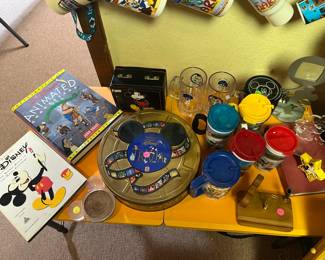 Disney animation books, Disney World mugs, Disney picture frames, Mickey tins, Mickey coasters + more!
