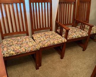 Four Broyhill Mission Style Chairs DRMG