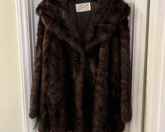 Mr. Leonard Mahogany Mink Side Paws Fur Coat HC2RG