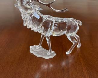 010 Swarovski Crystal Stag Figurine with Silver Antlers