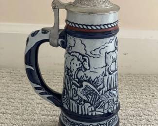 125 Ceramic Beer Stein Mountain Goat Condor Wildlife