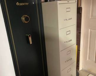 153 Sentry Gun Safe with 4Drawer Metal Filing Cabinet