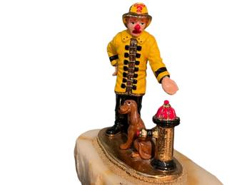 064 Emmett Kelly Jr Clown Firefighter Figurine
