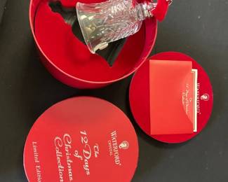 116 Waterford Crystal 12 Days of Christmas Bell Ornament