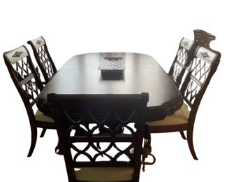 162 Traditional Mahogany Dining Set with 7 Chairs Sideboard