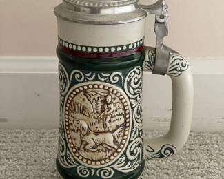 124 German Ceramic Beer Stein English Setter Hunting