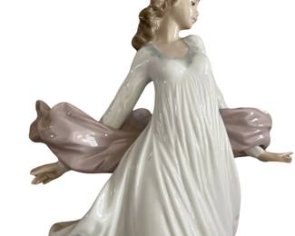 029 Lladr Porcelain Female Figurine Floral Gown