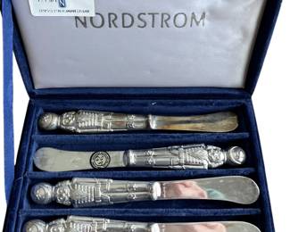 023 Gorham Silver Nutcracker Butter Spreader Set