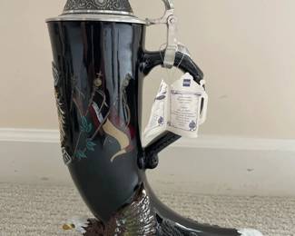 127 King Werk Eagle Base Horn Beer Stein Limited Edition